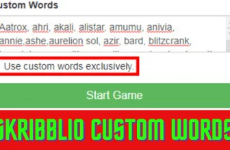 skribblio custom words list